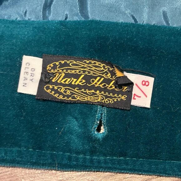 VIntage Blazer Womens 7/8 Green Velvet Mark Hober 70s Prep Royal Irish Christmas - Picture 11 of 15
